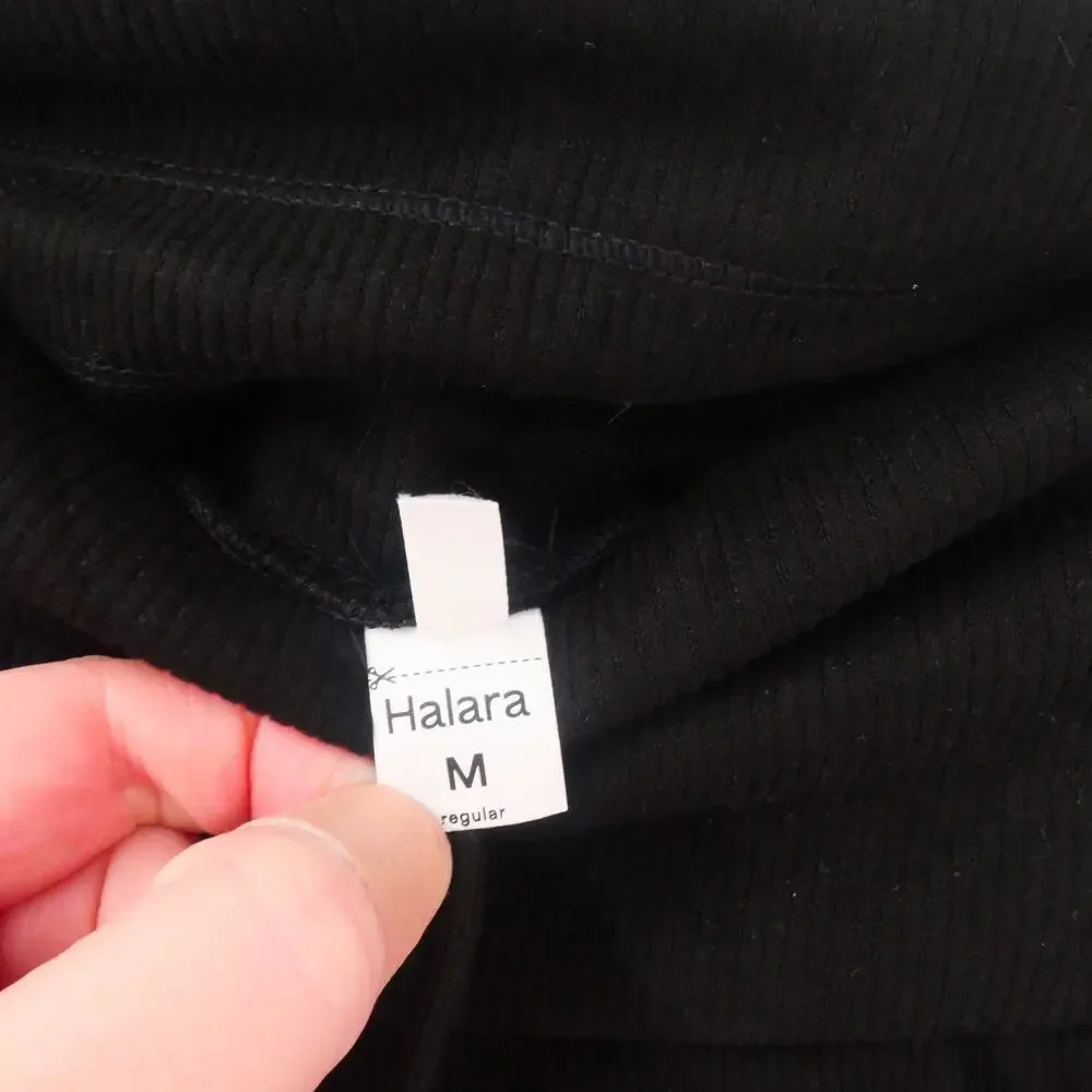 NEW Halara Women's Medium Ribbed High Waisted Tummy Control  Wide Leg Pants - Picture 9 of 10